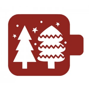 Трафарет М9Нг-046 "Две ёлочки" Event Design, 9х9 см